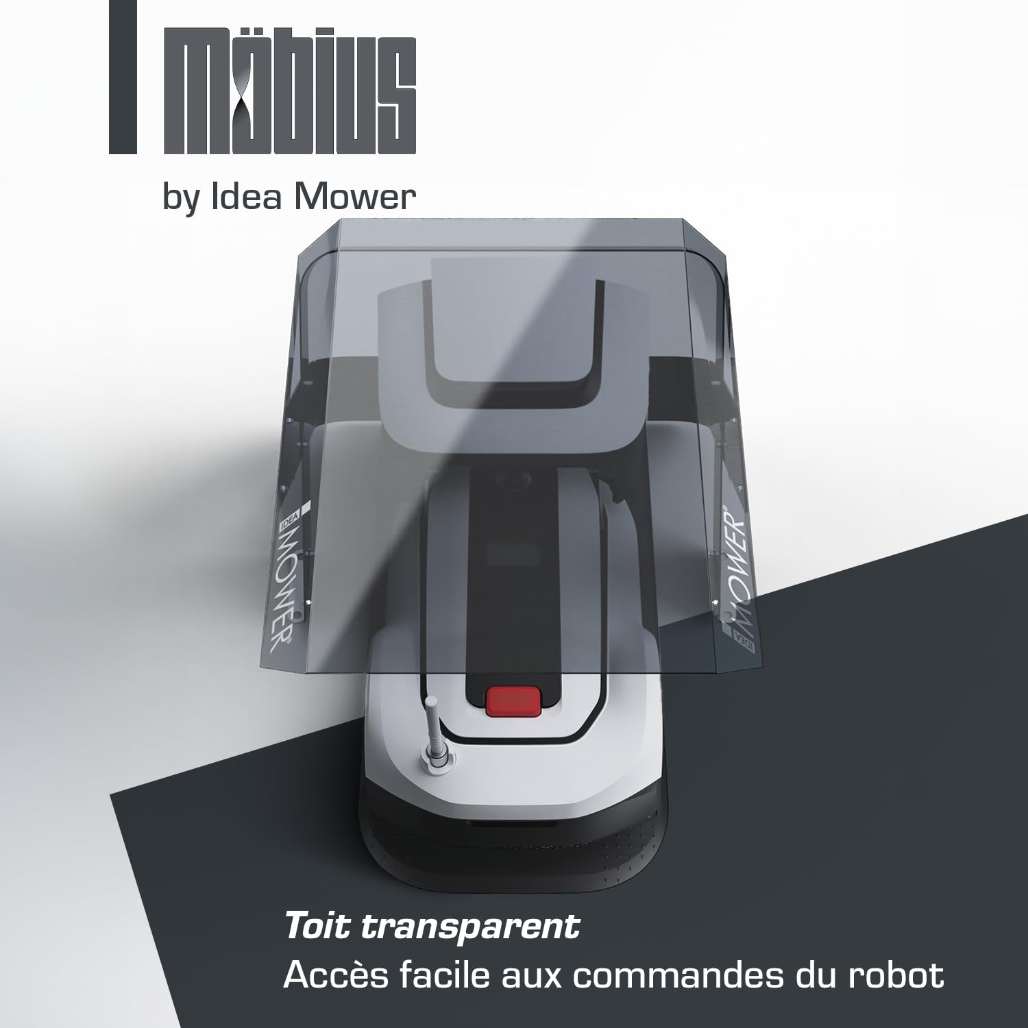 Idea Mower abri pour Robot Tondeuse Möbius Compatible avec ECOVACS Goat G1, Protection Contre Les intempéries en Polycarbonate