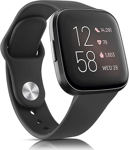 Vancle Correas de silicona compatibles con correas de reloj Fitbit Versa 2 para mujeres y hombres, correas de repuesto deportivas suaves y