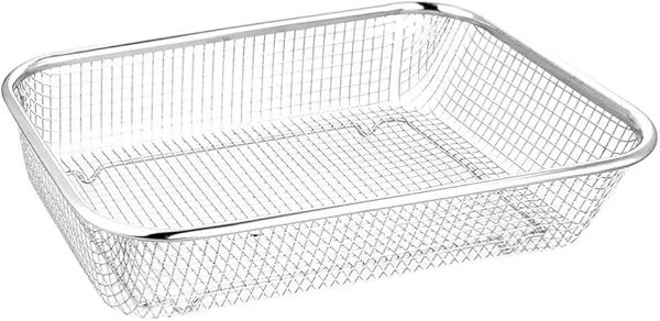 Luxshiny Stainless Steel Fruit Basket - Versatile Colander Strainer for Kitchen 14.56X10.62X2.95 Inch Perfect for Draining Fruits and Vegetables