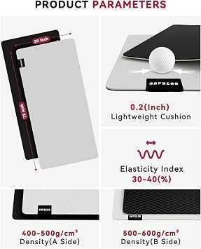 HAPBEAR Large Yoga Mat - 7230 Double-Sided Rubber Exercise & Workout Mat - Non-Slip Textured Surface - 5mm Thick Cushioned for Joints - Shock-Absorbing & Durable for Fitness (Yoga, Pilates) - Bonus Oxford Bag Included