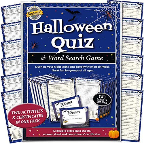 Funtastic Halloween Party Quiz Game & Word Search - A fun, entertaining activity idea to help groups socialise and have fun!