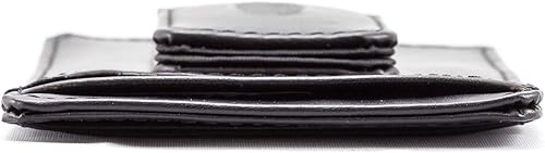Miniatura 7 de Big Skinny Cartera delgada magnética de cuero para hombre con capacidad para hasta 12 tarjetas color negro