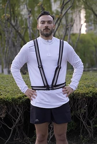 Miniatura 2 de Dazonity Chalecos de seguridad de alta visibilidad, 2 piezas, amarillo y negro, ligero, ajustable y elástico, tiras reflectantes de alta