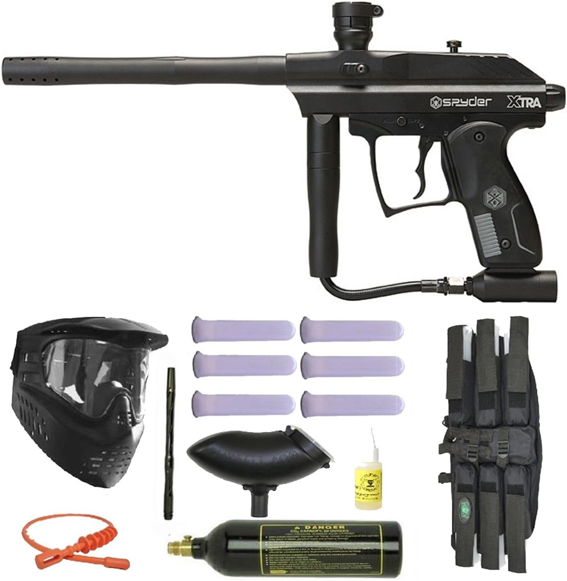 Spyder Xtra Paintball Marker Gun 3Skull Super Mega Set