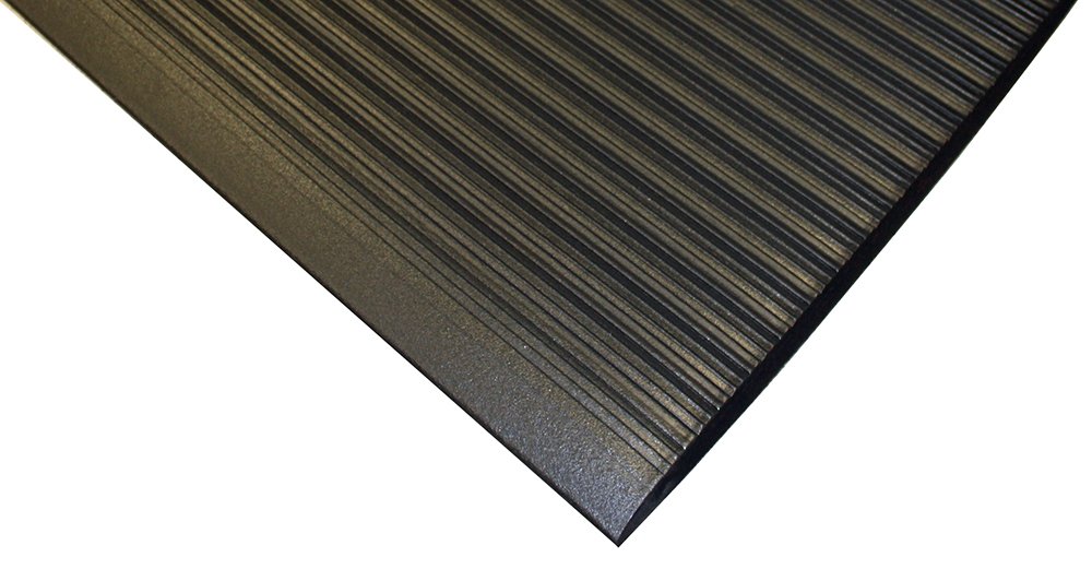 Durable Sof-Spun 5/8" Anti-Fatigue Floor Mat Roll, 3' x 60', Black