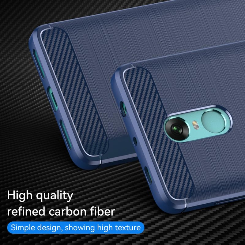 Image of Hybrid Carbon Fiber Back Case for Mi Redmi Note 4 / Note 4X (Blue)
