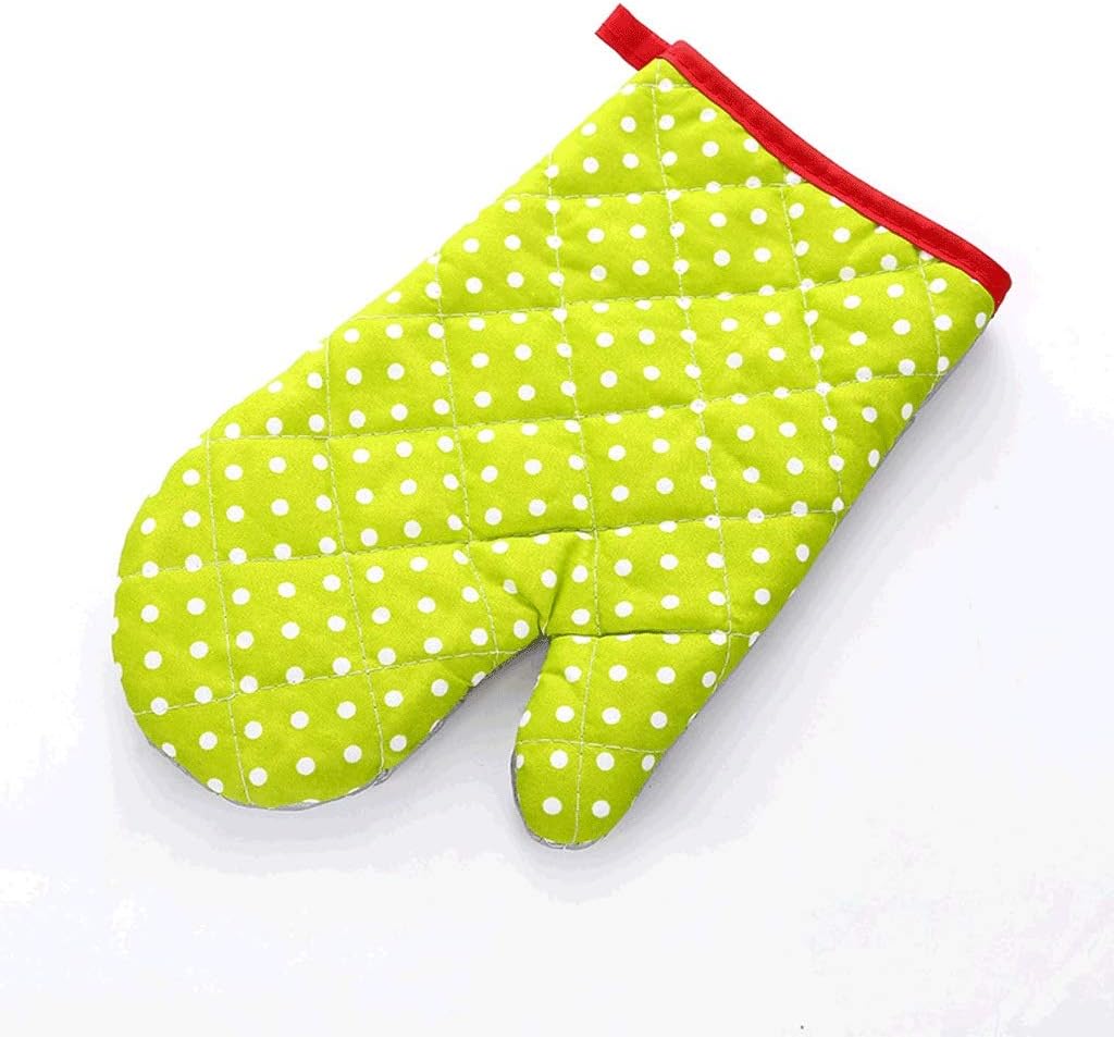 1 Pair Kitchen Cooking Microwave Oven Gloves Mitts Dot Pot Pad Heat Proof Protected (Color : Gray) (A)