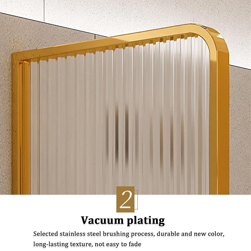 Urinario de cristal a rayas de 120 cm, moderno tabique de pared con vidrio templado y accesorios de acero inoxidable, ideal para hoteles y bares (d 4 piezas)