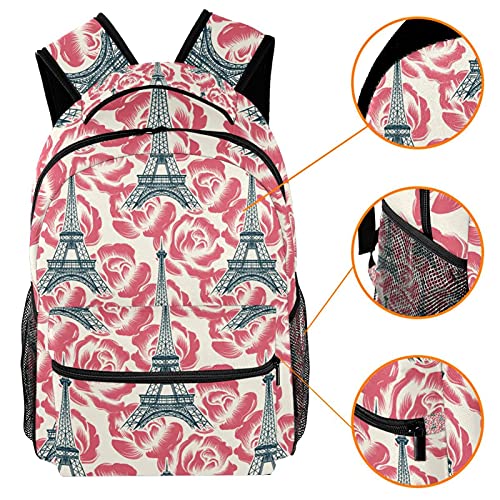 Sac à dos décontracté à motif géométrique multicolore pour femme de grande capacité