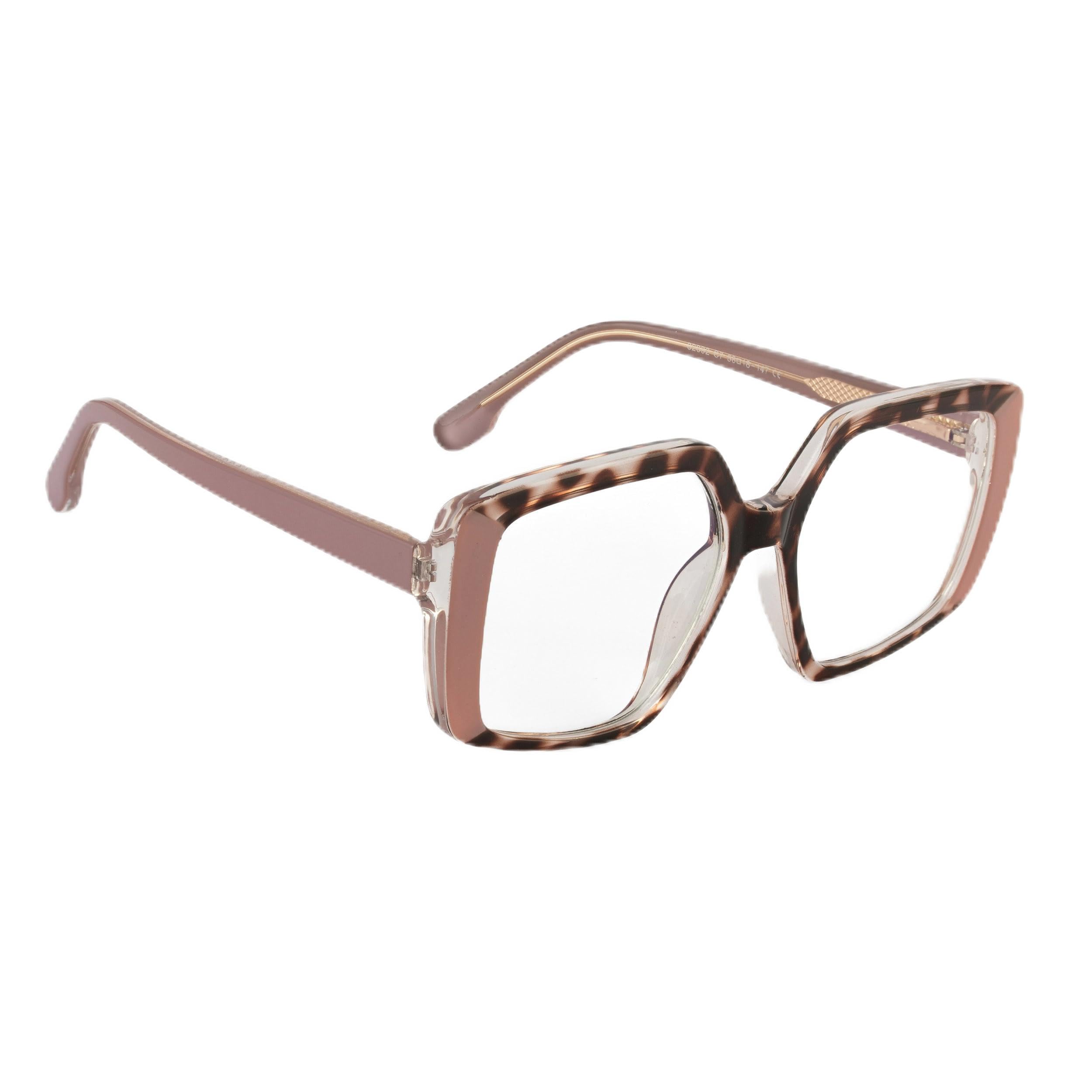 PERKEY Square Blue Cut Light Blocking Computer Eyeglasses for Men Women