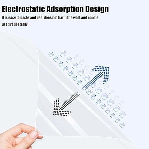Miniatura 3 de Película protectora de pared absorbente electrostática, película protectora electrostática autoadhesiva, extraíble, a prueba de aceite, impermeable,