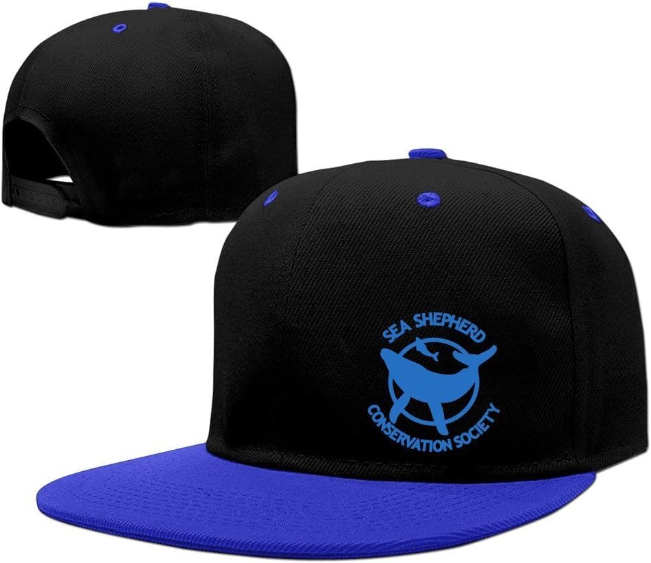 RoyalBlue Sea Shepherd Whale Logo Adjustable Cap