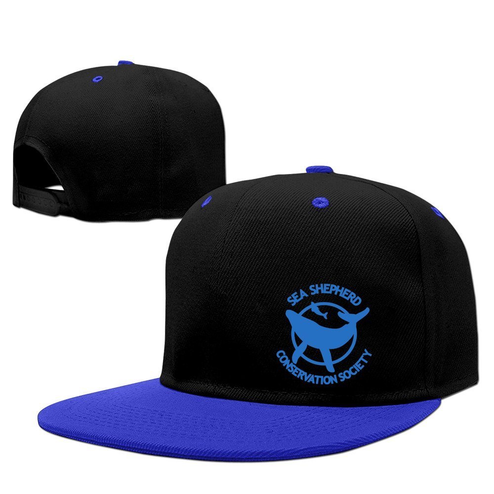 RoyalBlue Sea Shepherd Whale Logo Adjustable Cap