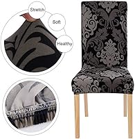 Vista 2 de SearchI Juego de 6 fundas impermeables para sillas Parsons de comedor, fundas elásticas para sillas Parsons extraíbles y lavables, fundas