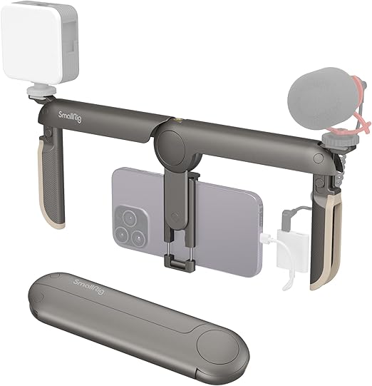 SmallRig P20 Foldable Universal Phone Cage, Smartphone Video Rig Filmmaking Vlogging Case Stabilizer for Videomaker Video-grapher for iPhone 16 15 14 13 for Samsung and Other Android Phones - 4047