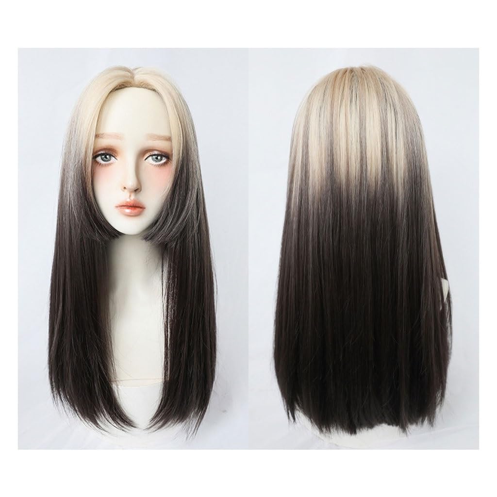 Perruque cheveux longs et raides pour changer de tête sans coiffeur