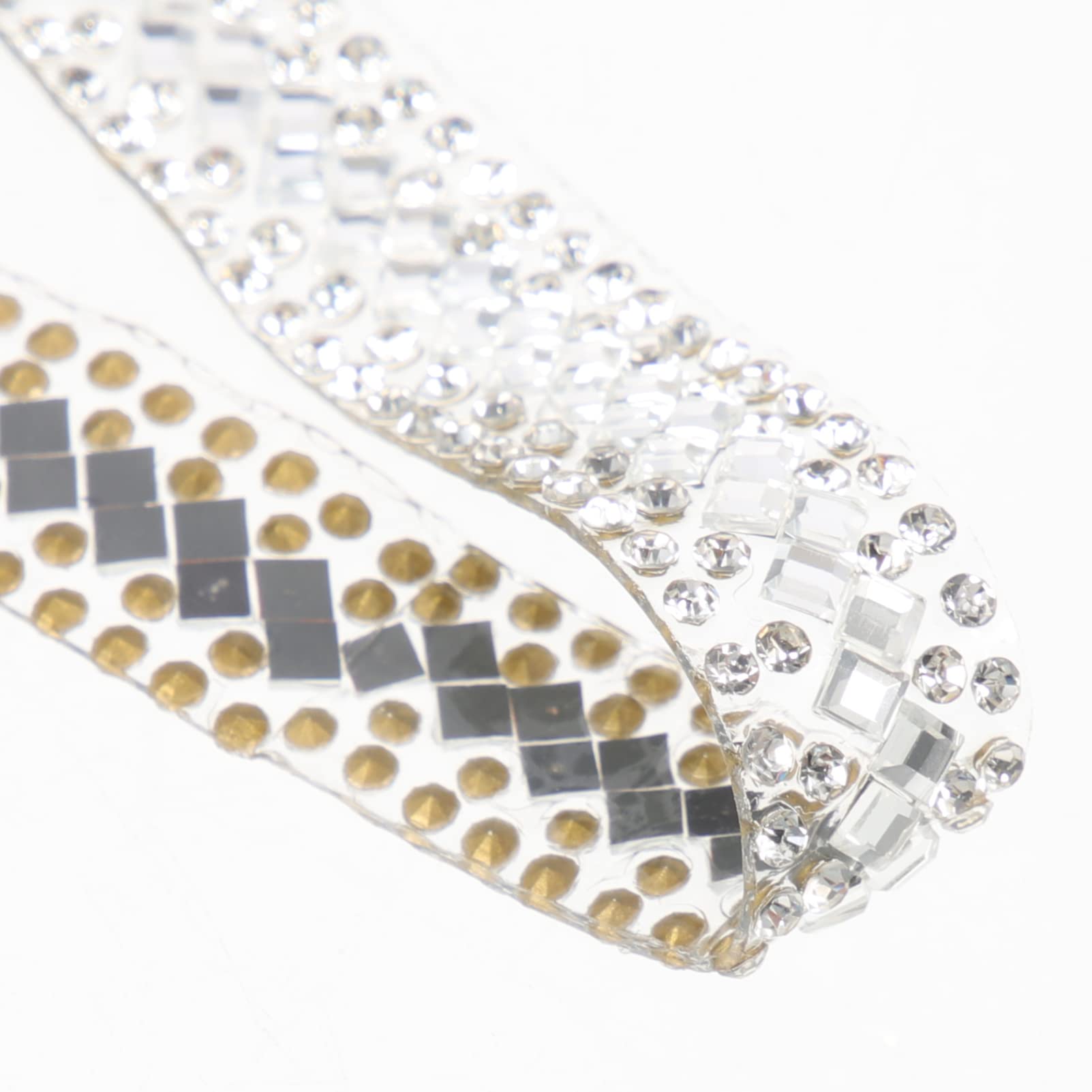 ACiyD Selbstklebendes Strassband Bling Diamond Ribbon Crystal Trim Roll Gem Sticker für DIY Art Crafts Auto Phone Wedding Dress Decoration