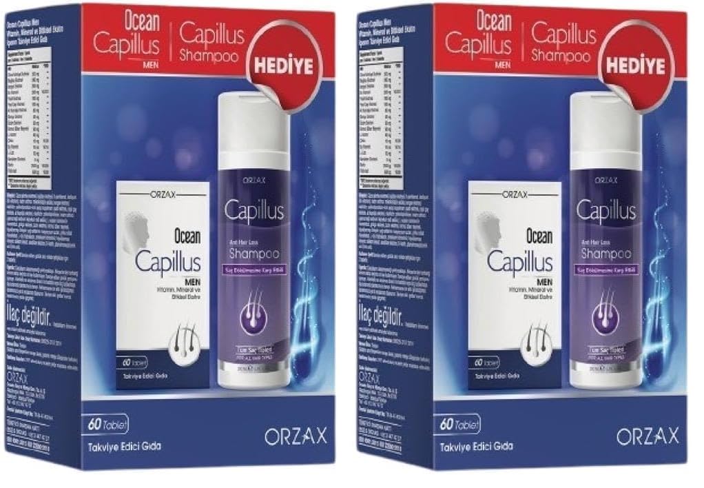 Ocean Capillus Men 60 Tablet + Capillus Şampuan 200 ml Hediyeli (2 paketi)