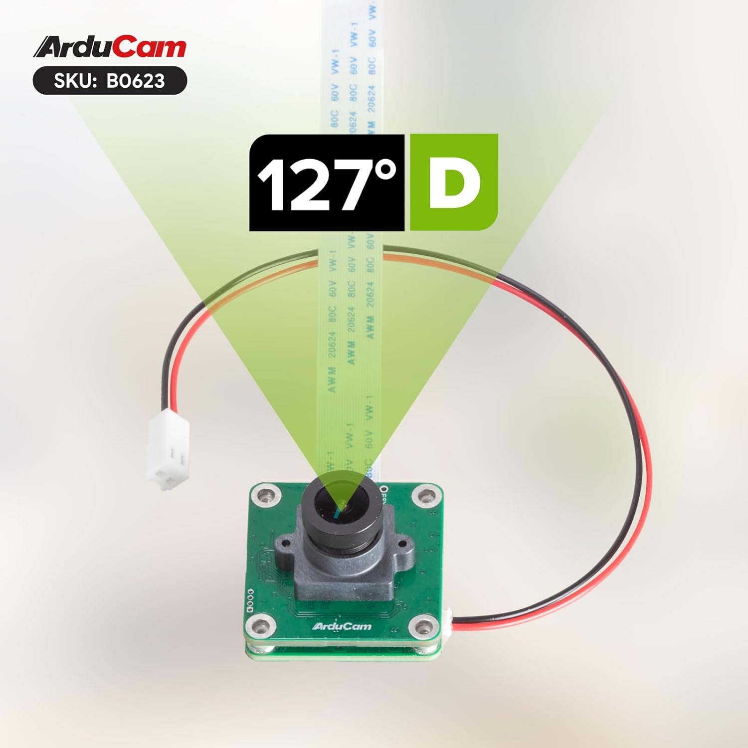 Arducam 3MP ISX031 120dB HDR Jetson Orin Camera with 127° DFOV Wide-Angle Lens for NVIDIA Jetson Orin Nano & NX, Built-in ISP, LED Flicker Mitigation