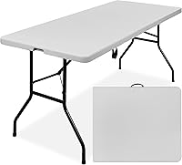 Vista 12 de Best Choice Products Mesa plegable de plástico de 6 pies, para interiores y exteriores, resistente, portátil, con asa, seguro para picnic, fiesta