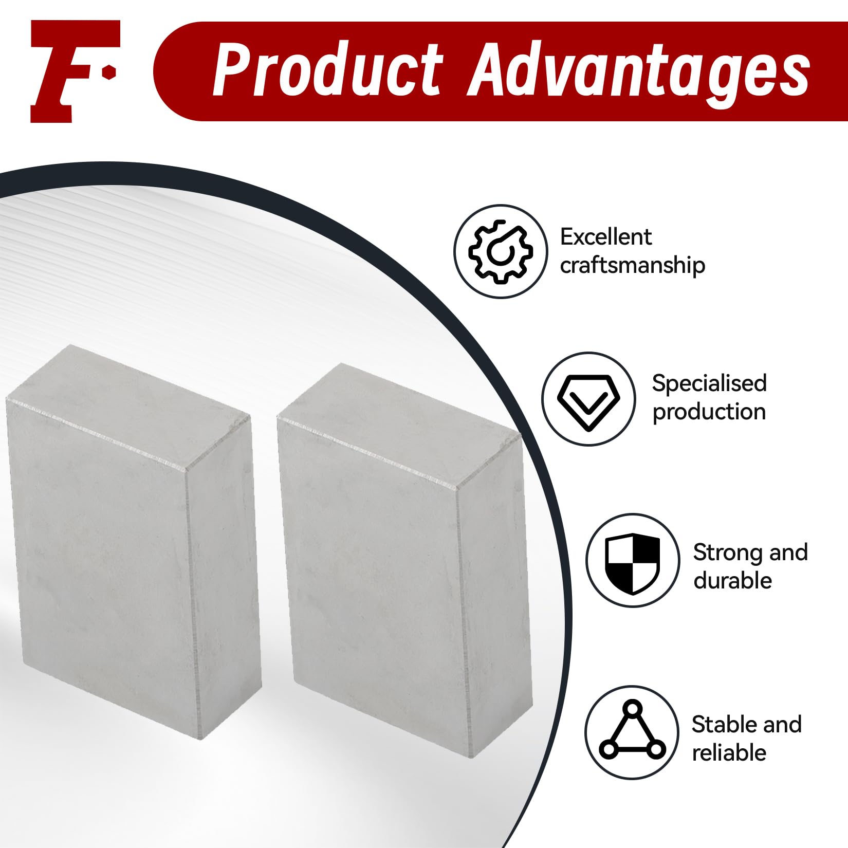 Snapklik.com : Findmall 1 X 2 X 3 Inch Blocks Matched Pair No Holes ...