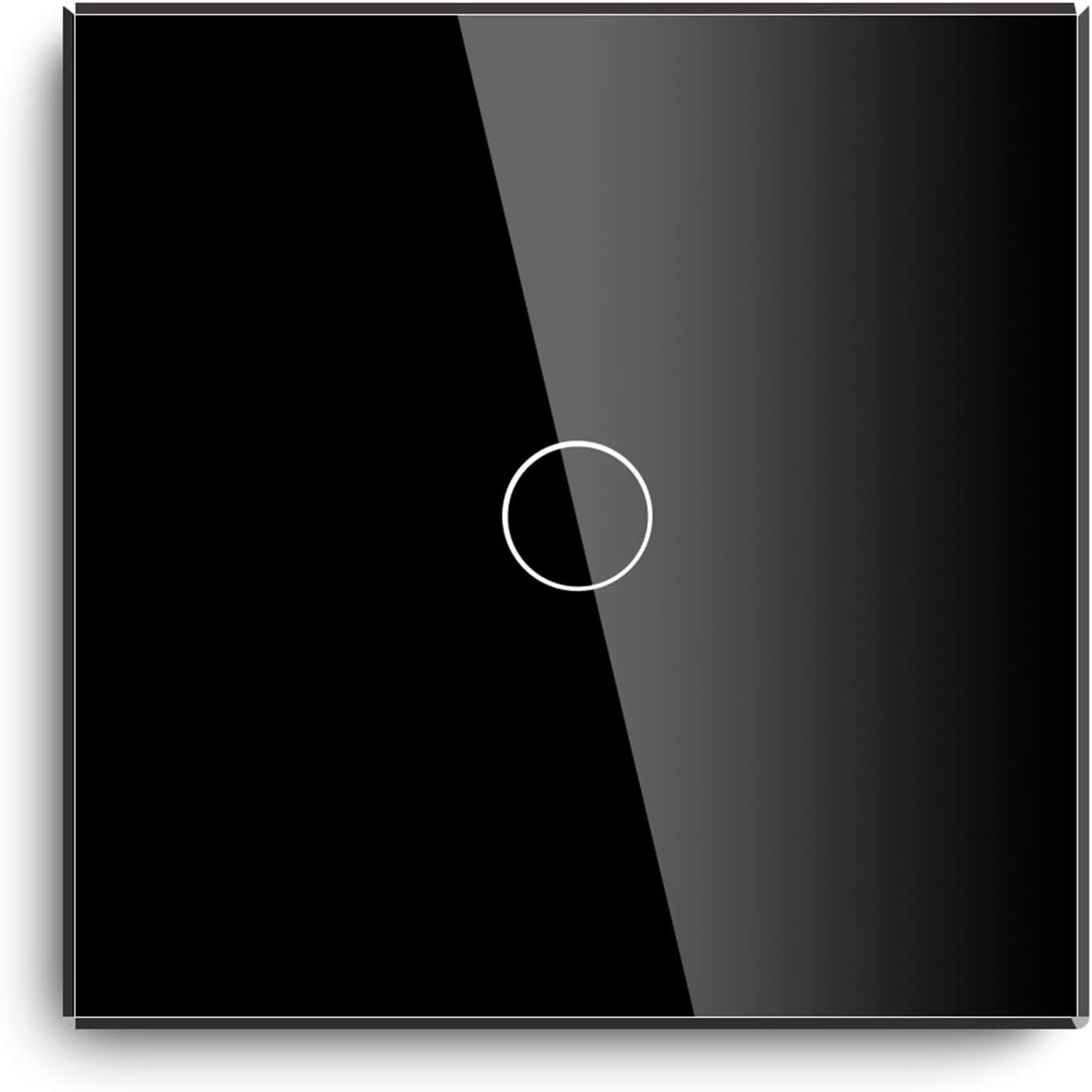 BSEED Touch Light Switch Glass Panel Wall Light Switch Screwless 10 Amp