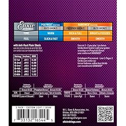 Elixir Cordes 16544 Cordes pour guitare acoustique Bronze phosphoreux avec revêtement Extra, Lot de 3 Pièces - Les Beatles, Paul McCartney, John Lennon, RIngo Starr, George Harrison Elixir Cordes 16544 Cordes pour guitare acoustique Bronze phosphoreux avec revêtement Extra, Lot de 3 Pièces – Image 2