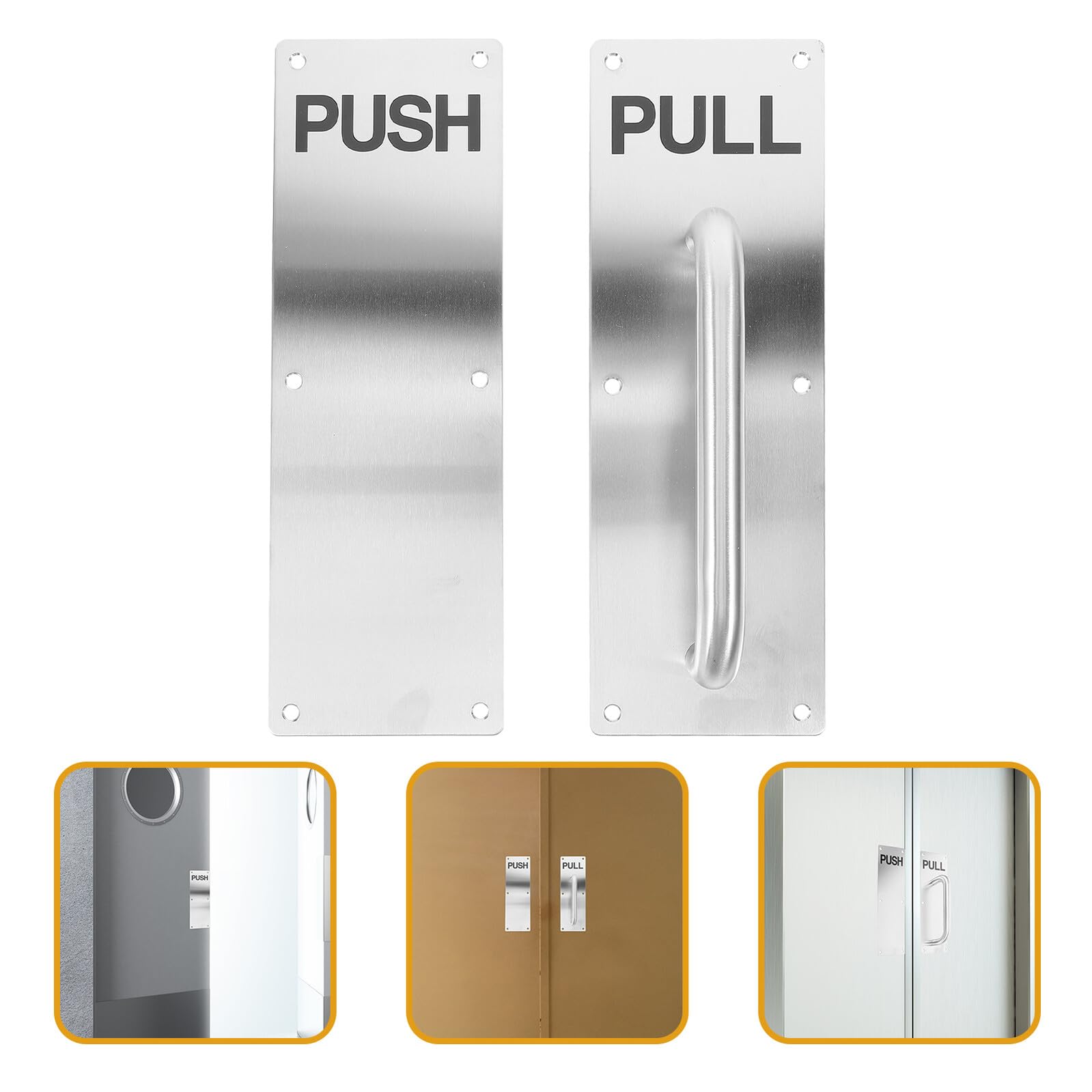 Maniglia Porta Spingere Tirare in Acciaio Inox Resistente alla Corrosione Piastra Ampia per Porte Commerciali e Interne Stabile e Durevole per Uffici e Negozi