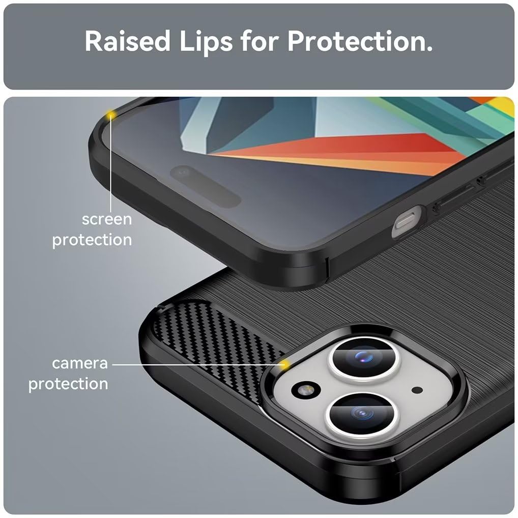 SEAHAI Cover per Xiaomi Redmi Note 14 PRO+ Plus 5G, Ultra Sottile Custodia Silicone Gomma Gel Morbido + TPU Bumper Case Antiurto Antiscivolo Anti-Caduta Cover - Nero