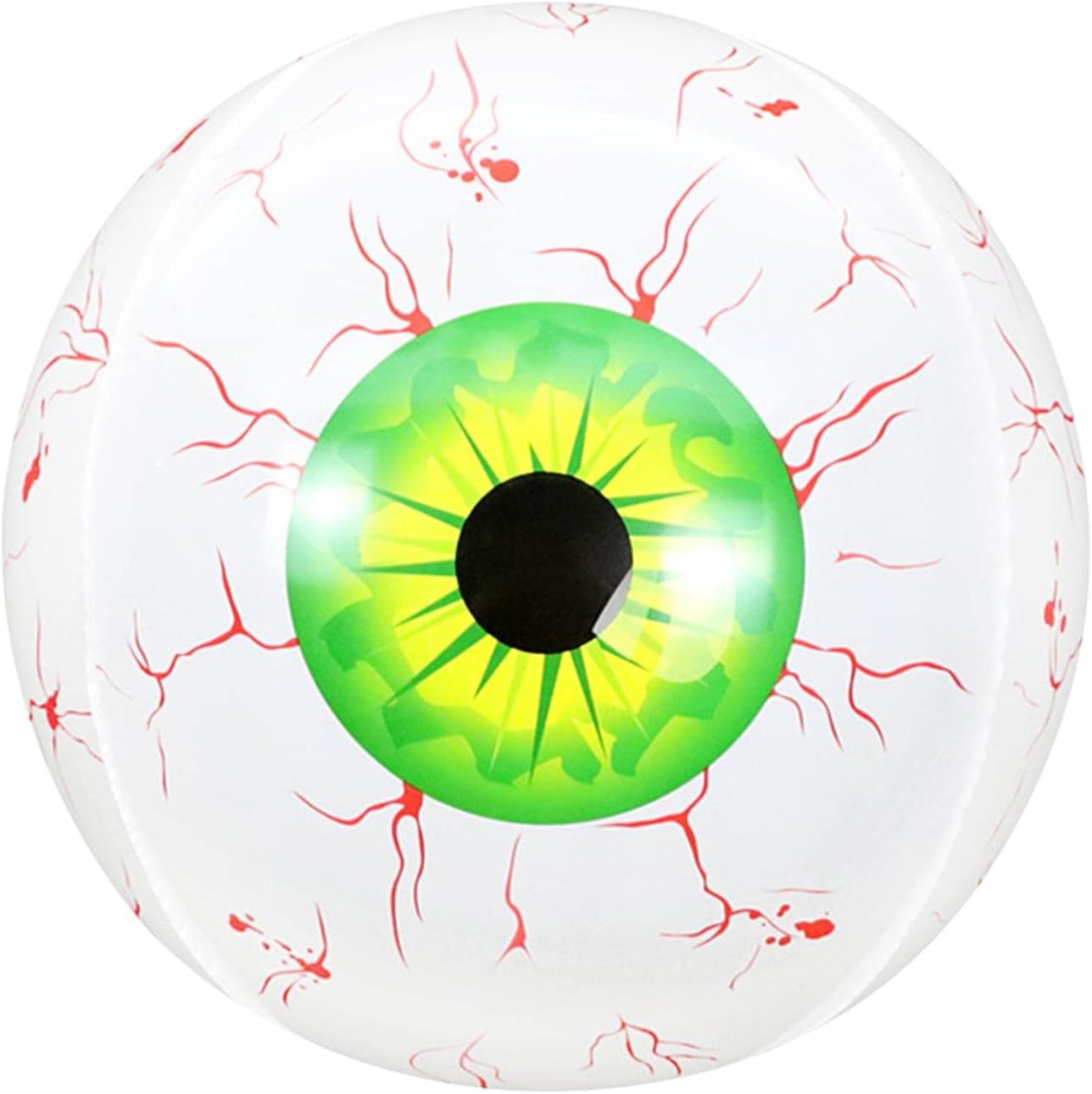 2022 Holiday Decoration Variation Decor Creative 4D Three-Dimensional Eyeball Halloween Decoration Holiday Party Decoration Aluminum Film Ball Favors (Green)