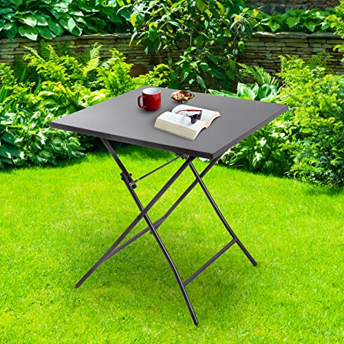 Outogether Steel Slatted Table For Outdoor,Patio,Back Yard,Balcony (Grey) #TOP1