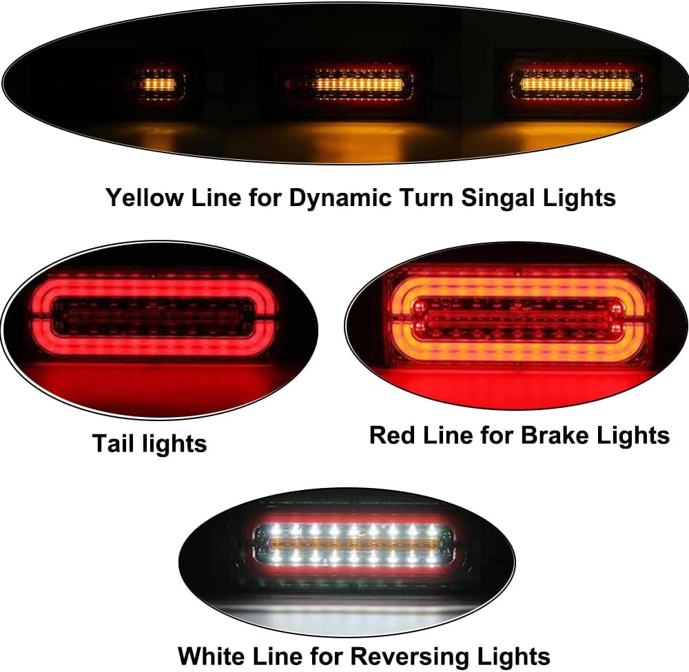 LED Car Truck Tail Light, Rear Light, Stop Brake Indicator Signal Lamp, Fit for 24V Lorries, Trucks, Trailers