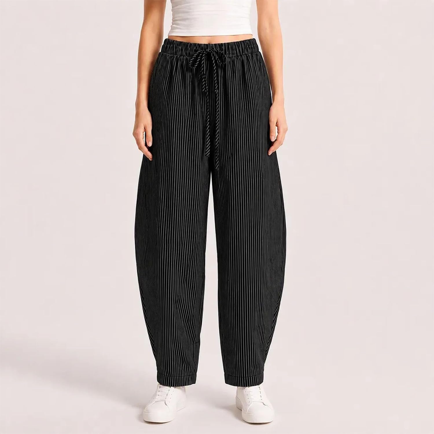 Womens Pants Wide Leg Harem Palazzo Barrel Pant with Pockets