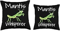 Vista 3 de Funny Praying Mantis Gifts Funny Whisperer Praying Mantis Humor Bug Lover - Almohada de 16 x 16 pulgadas, multicolor