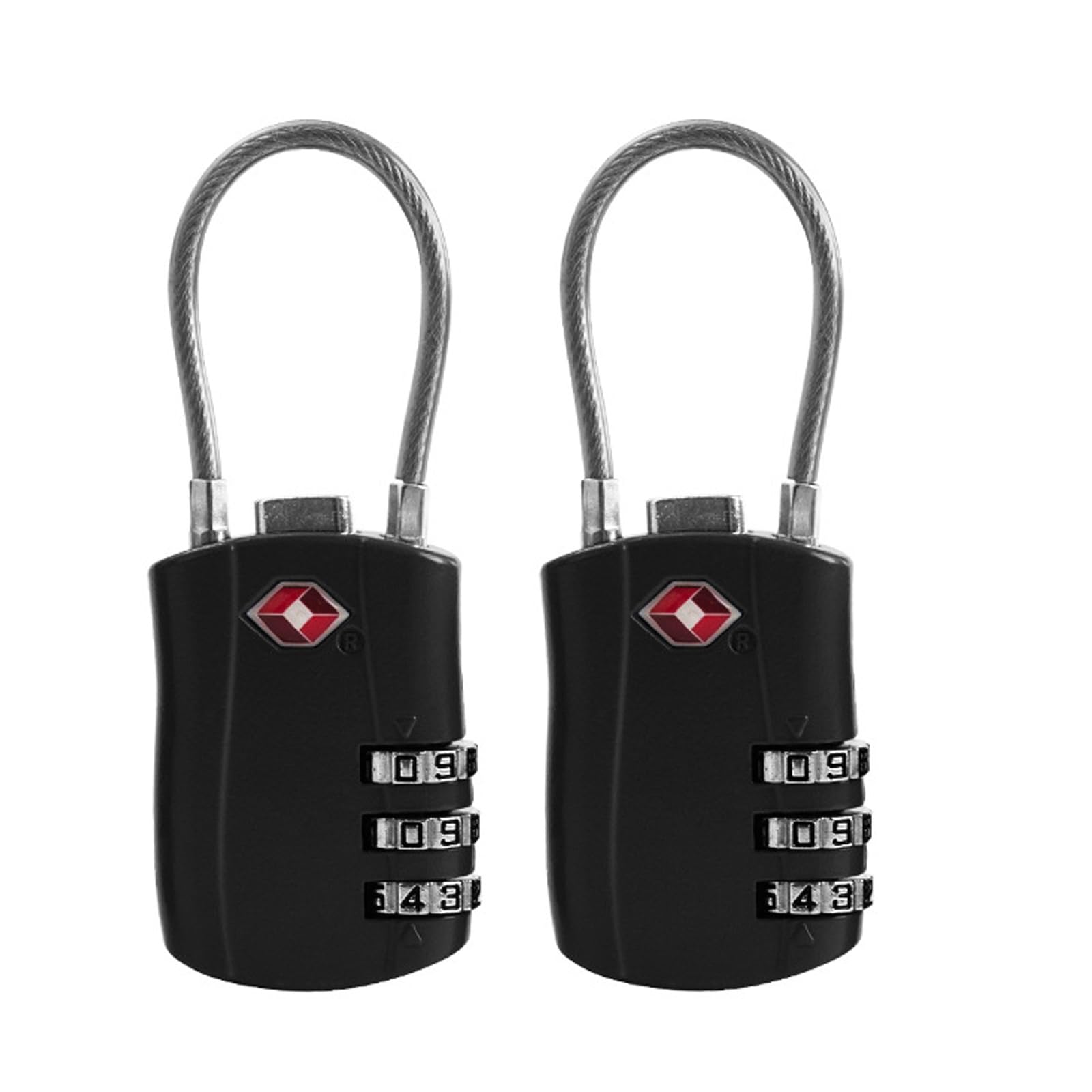 Maizoon Lucchetto A Combinazione TSA 3 Cifre Per Bagagli, Set Da 2, Argento, In Acciaio E Lega Di Zinco, Sicurezza Per Valigie E Zaini - 4