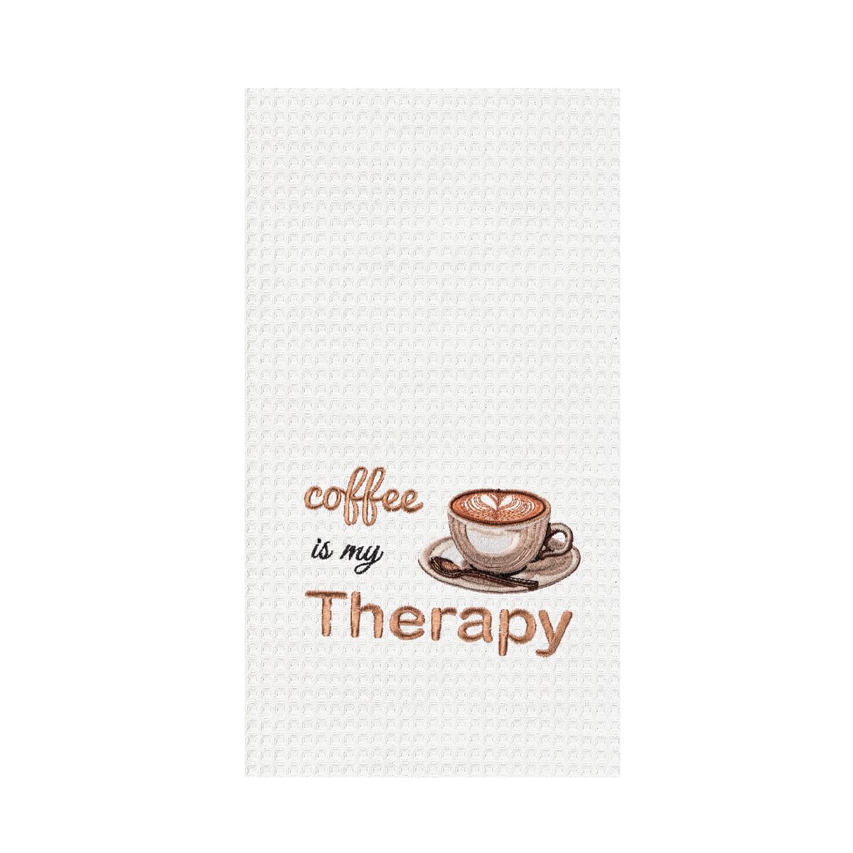 C&F Home Coffee is My Therapy Towel Orange