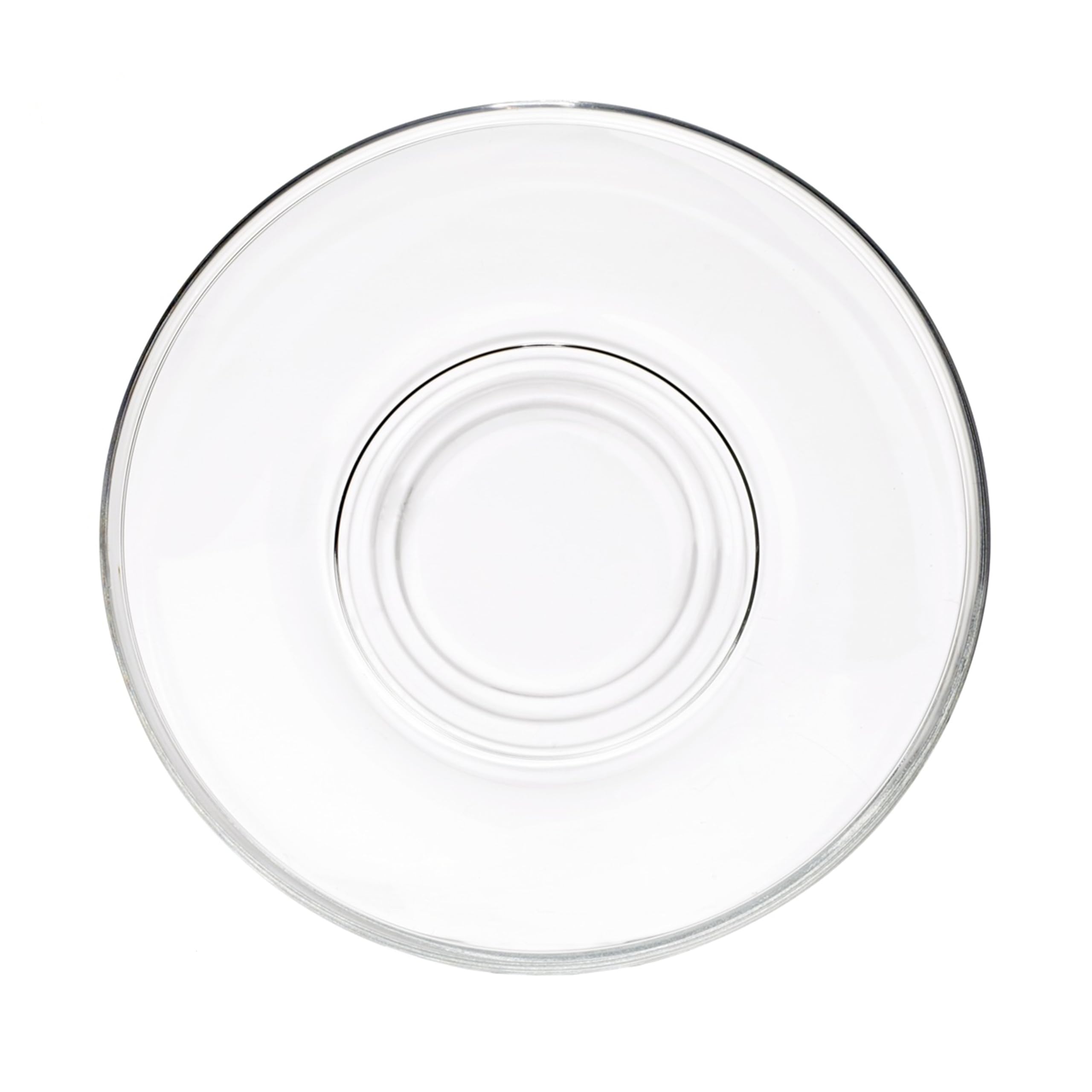 CRISTALICA Unterteller Für Tassen (Handgefertigt) - Kaffee/Tee Untertassen Aus Glas - Untertassenteller Für Tassen, Dessertteller Klein - Summer D 15 Transparent H 2,5 cm Untertasse Glas