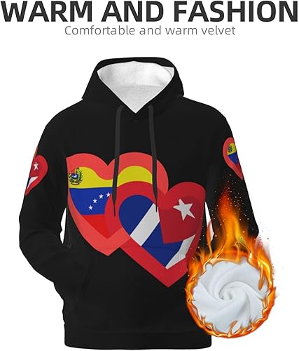 Miniatura 9 de Men's Pullover Heavyweight Fleece Hoodie Vintage Hoodies Long Sleeve Casual Sweatshirt with Pocket for Men