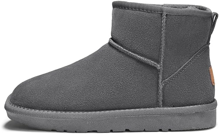KoraraLion Boston Mini Boots for Women, Women’s Mini Snow Boots, Warm Fur Lined Winter Snow Warm Slip on Anti-Slip Boots for Outdoor