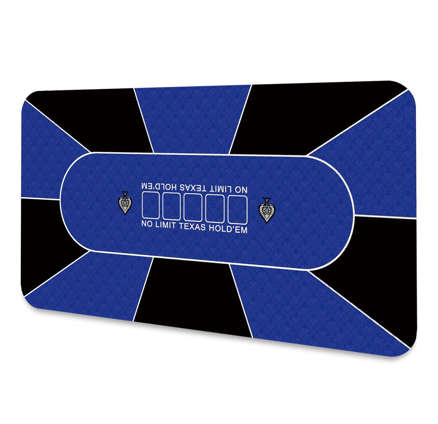 LaiEr Tapete de Póquer Plegable de Goma 160x80x0.2cm Azul
