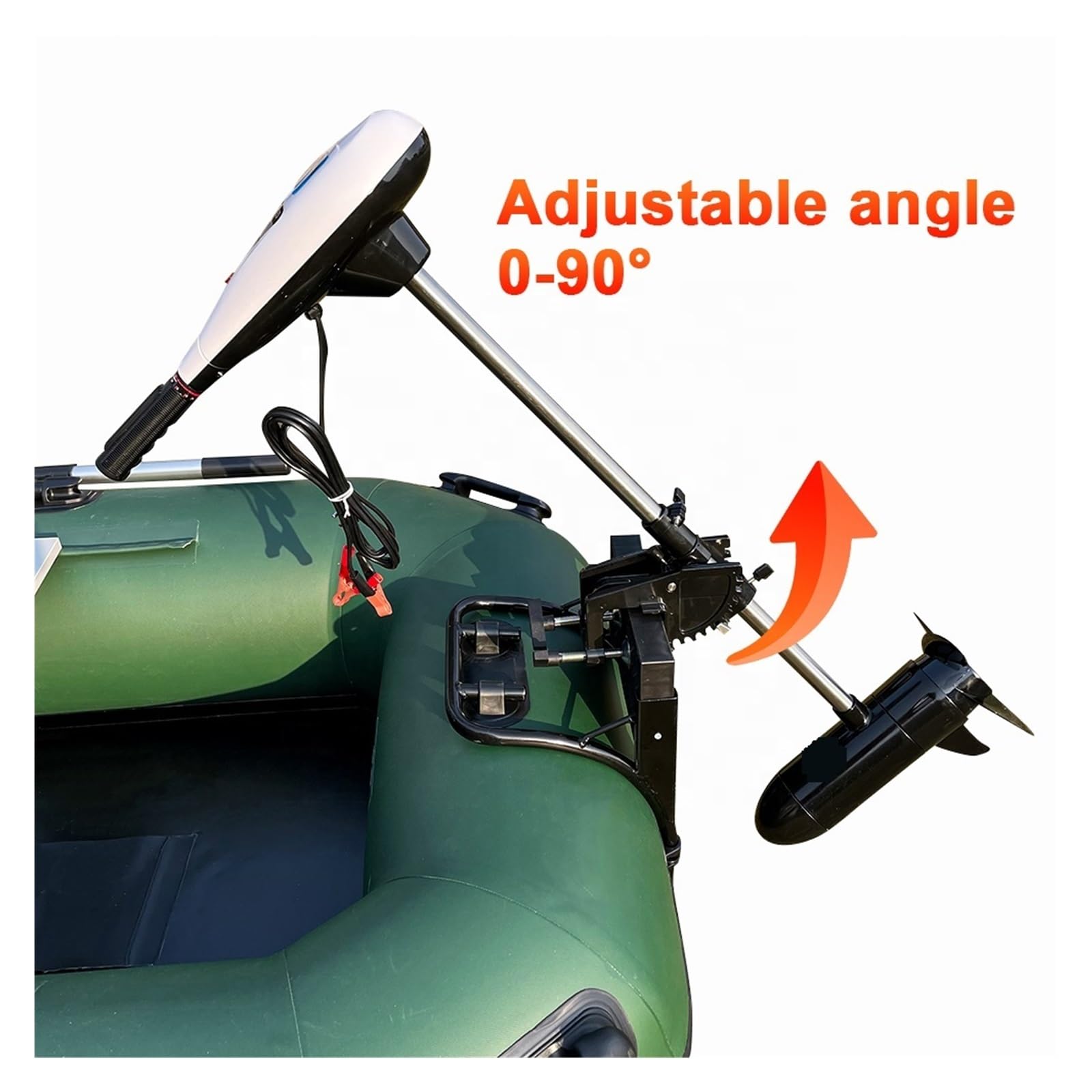 Motor De Pesca Con Curricán Eléctrico 60 Libras, Fueraborda Cepillado Montado En Espejo Popa Agua Salada DC 12V 50A For Kayaks Inflables Eficiente Y Compacto