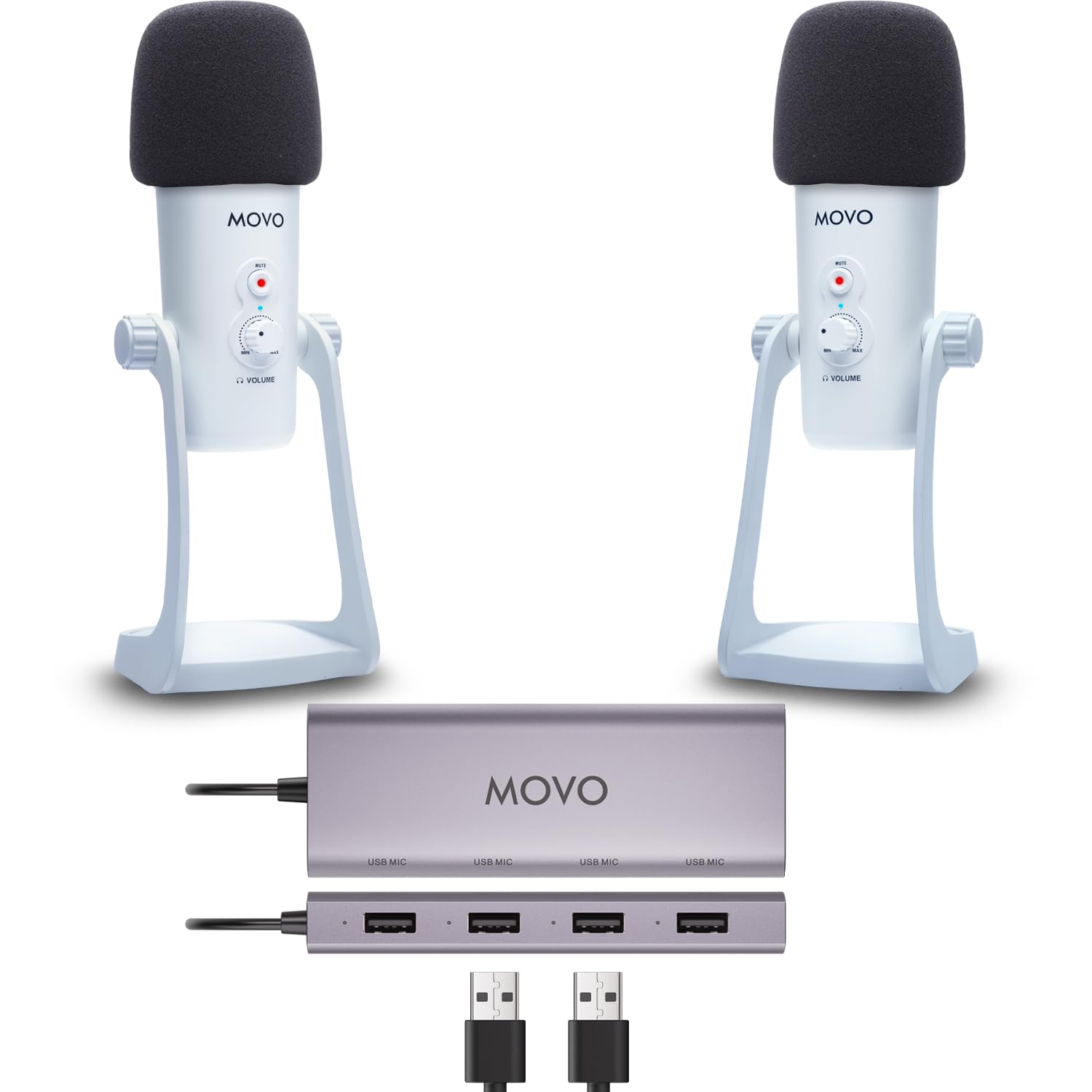 Amazon.com: Movo USB Podcast Equipment Bundle for 2 – USB