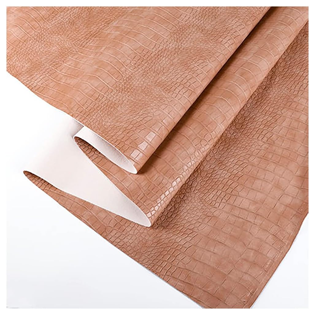 Feuilles de cuir synthétique crocodile brillant rose 1.38X8m matériau bricolage fait main