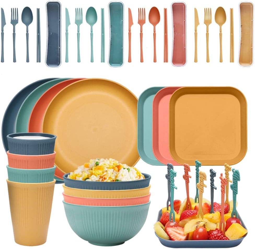 Wheat Straw Dinnerware Sets