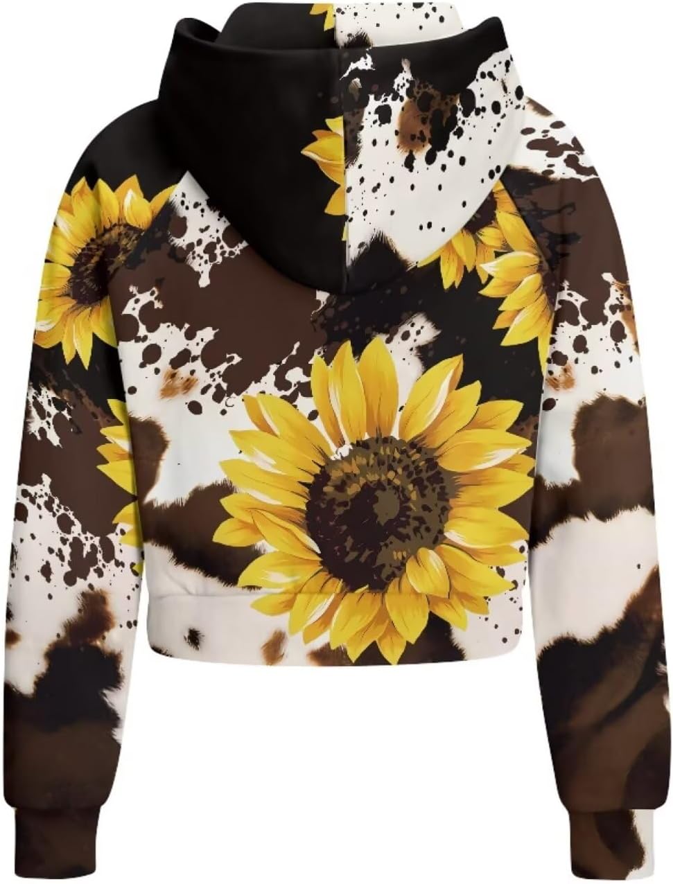 Capybara Flower Girl's Cropped Hoodies Long Sleeve Half Zip Sweatshirts for Kids Pullover Top Graphic Sweater Coat