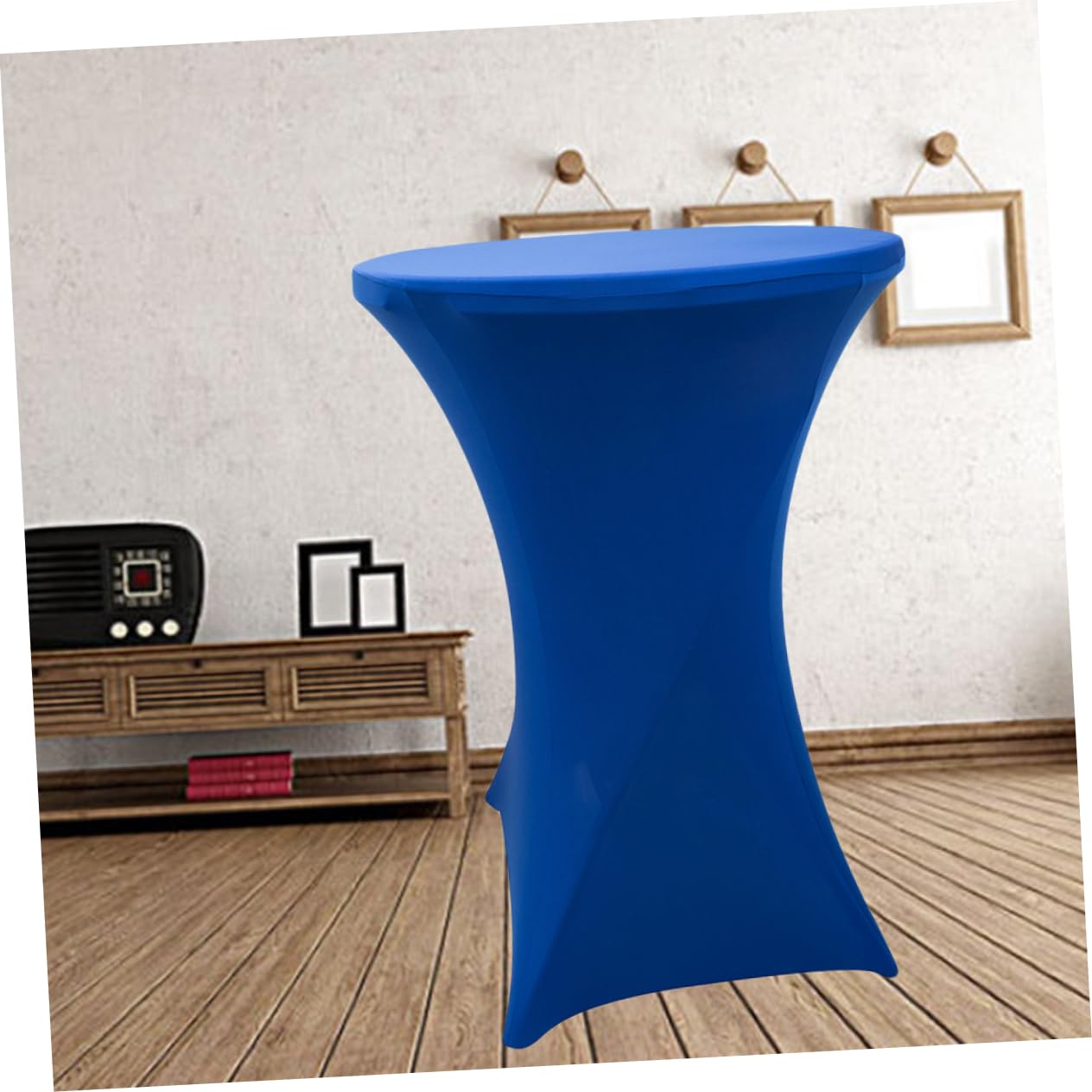 MAGICLULU Tovaglia Elastica Rotonda 80x110 Cm in Poliestere Spandex Blu