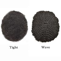 Vista 8 de Afro Toupee para hombres negros, afro rizado para hombre, postizo afro masculino, sistema de reemplazo de cabello ondulado afro masculino, encaje