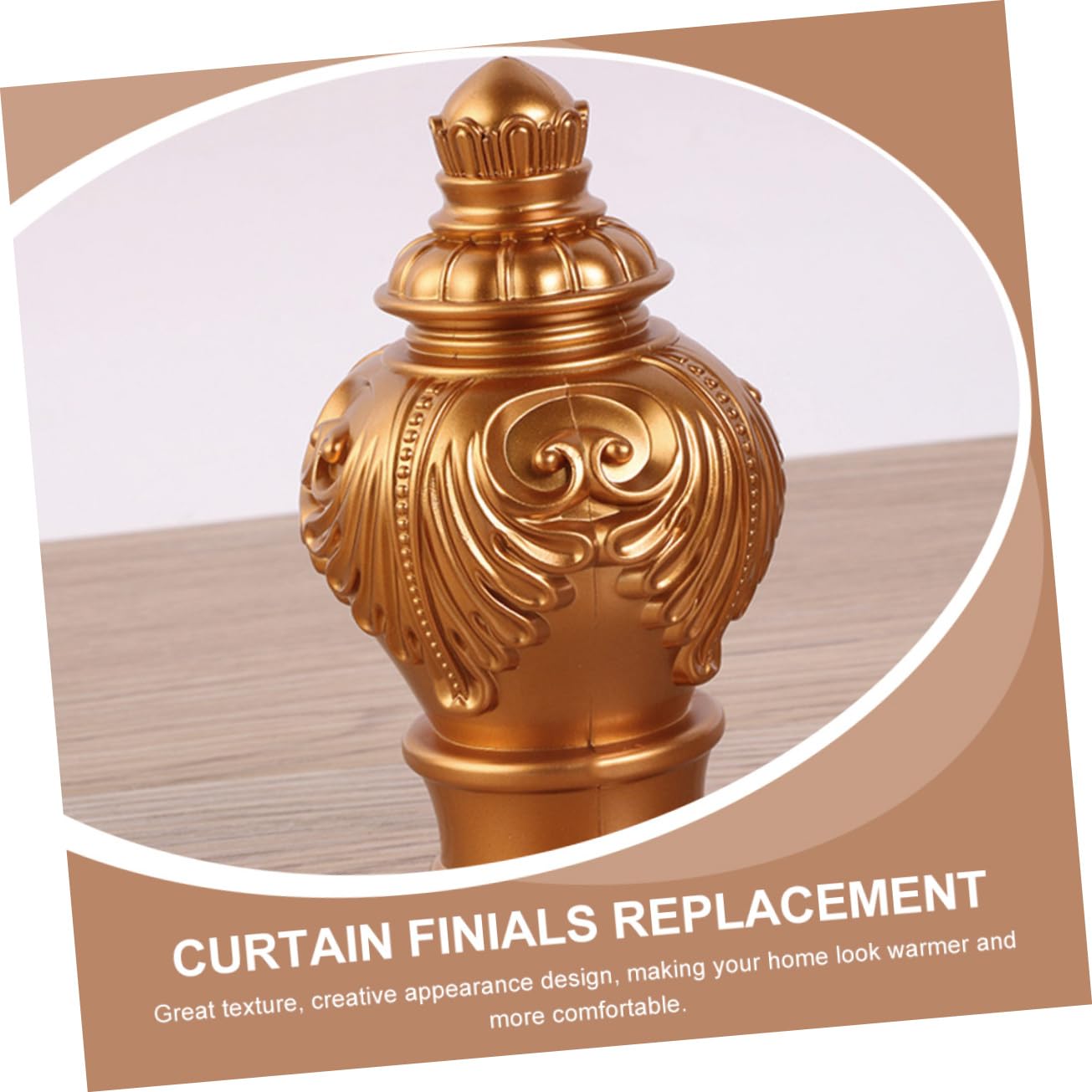 Happyyami 10pcs Curtain Rod Plug Modern Silver Rods Window Industrial Curtain Poles Simple Bronze Long Curtains Rod White Black Curtain Retro Decor Vintage Home Decor Golden Plastic