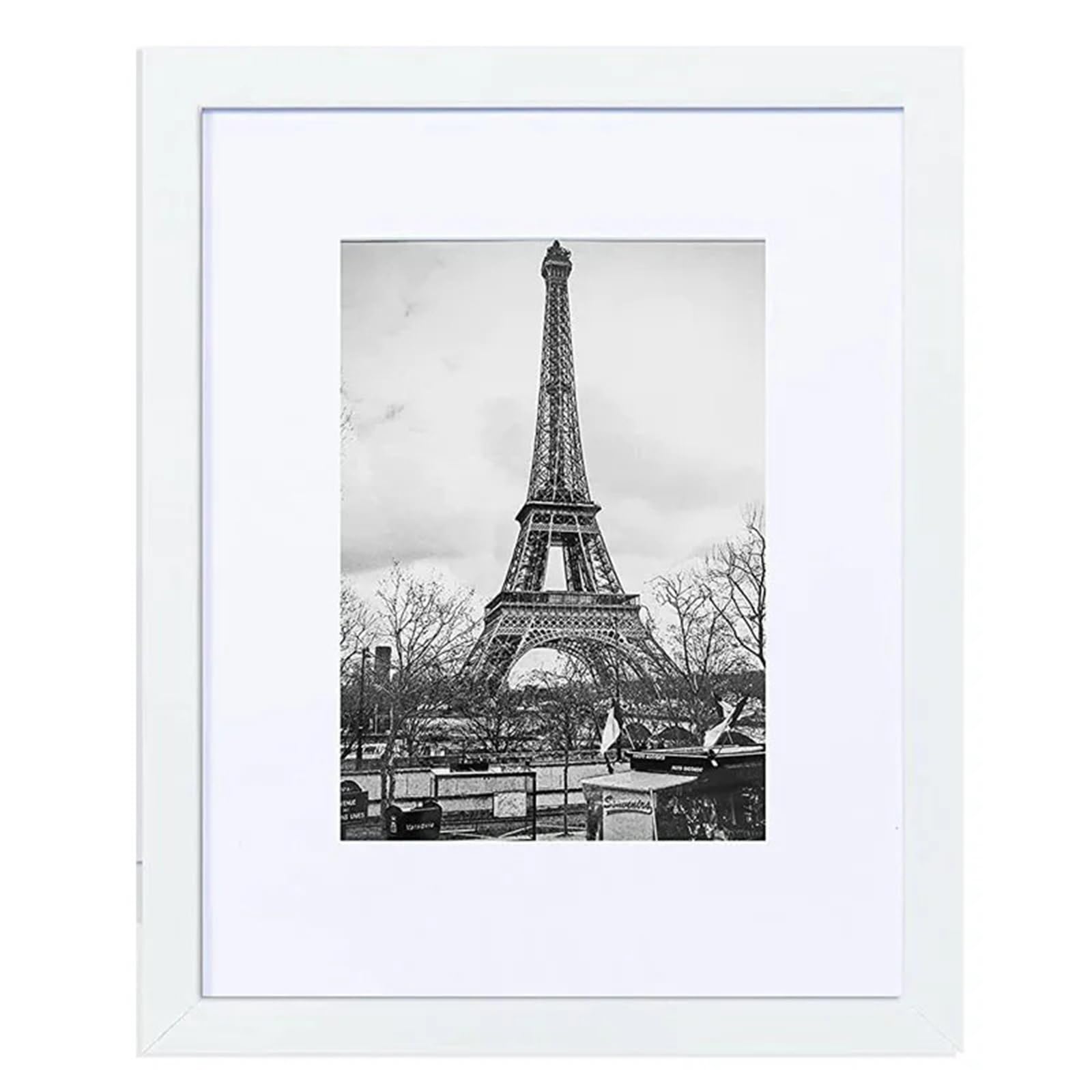 DAJGRHE Photo Frame 5x7/8x10/11x14 Picture Frame Display Pictures Multi Photo Frames Collage(White With Mat,8X10 1 pcs)