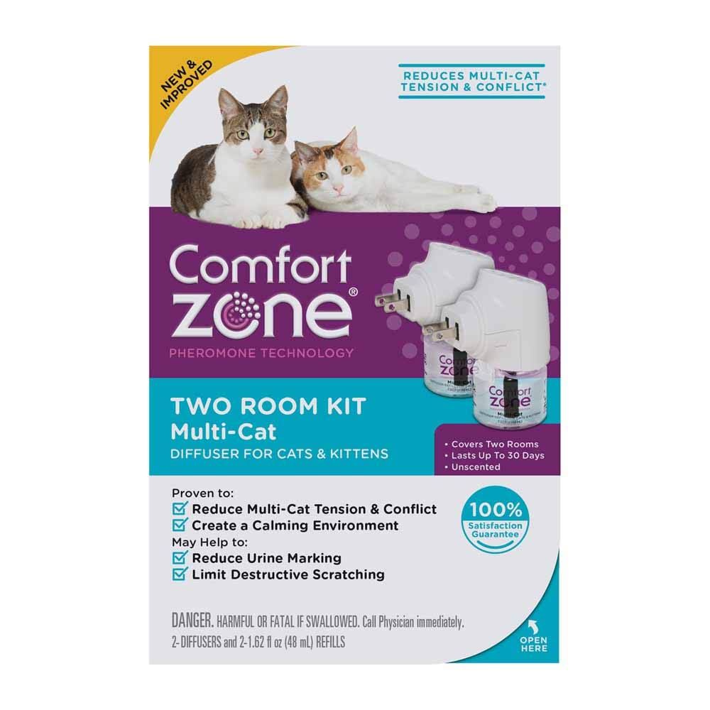 comfort zone multicat diffuser kit for cat calming